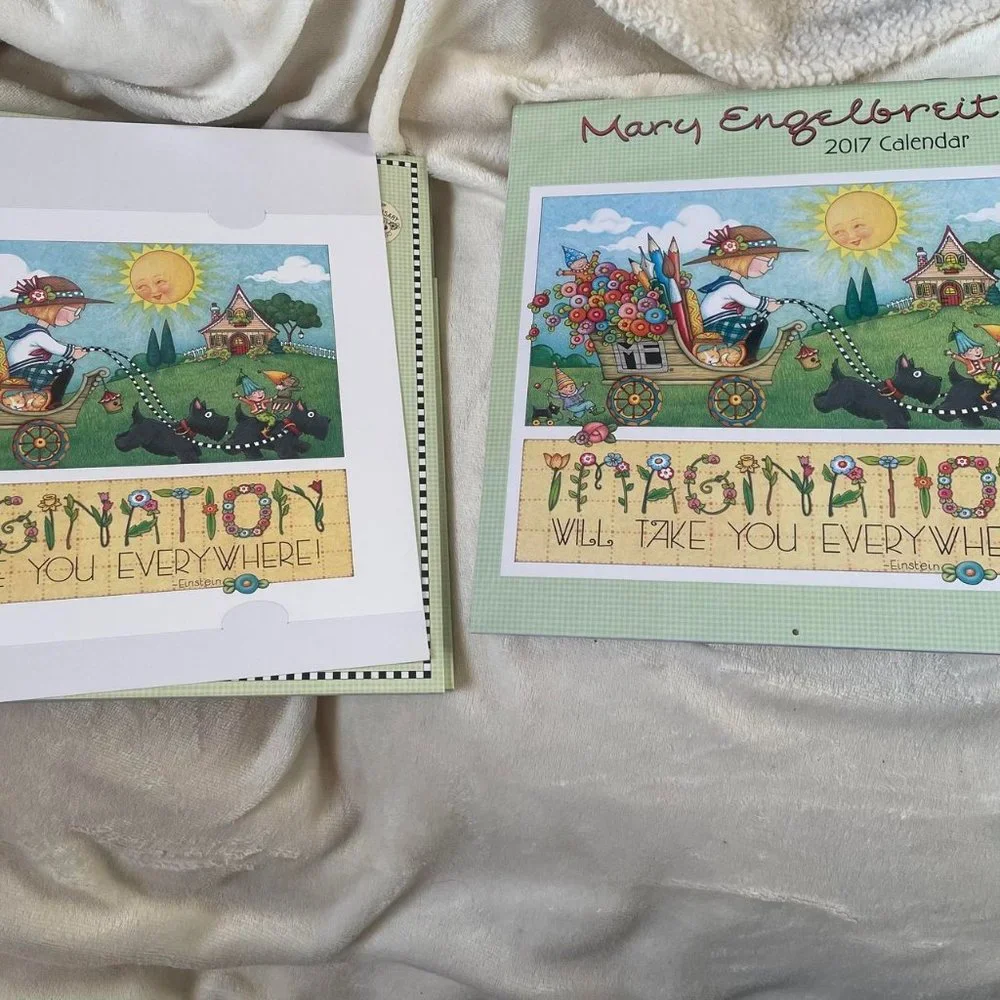 New Open Box Mary Engelbreit 40th Anniversary Collector's Print & Calendar 2017